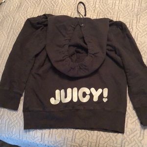 Juicy couture black quarter sleeve hoodie